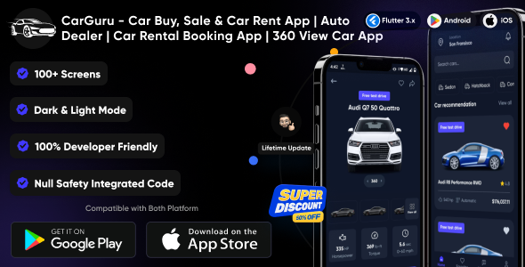 CarGuru - Car Buy & Car Rent App | Auto Dealer | Car Rental Booking | Car Sale | 360 View Car App image