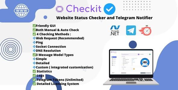 CheckIT: Website Status Checker and Telegram Notifier