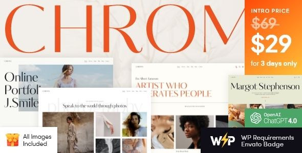 Chroma - Photography Portfolio WordPress Theme