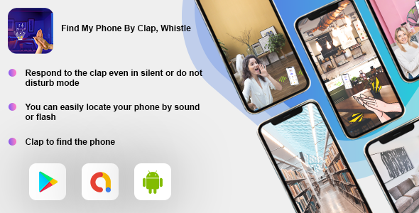 Clap Phone Finder | Find Phone by Clap, Whistle | Android App With Admob Ads