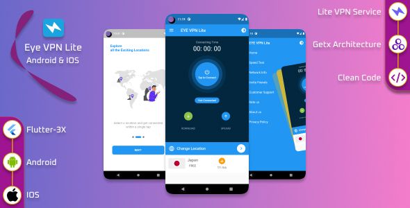 EYE VPN Lite Flutter VPN Application