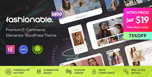 Fashionable - Clothing & Apparel WooCommerce WordPress Theme