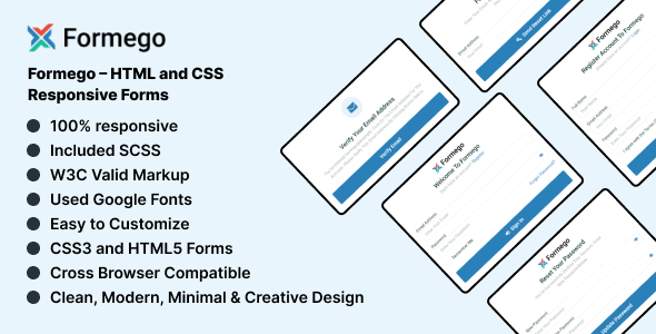 Formego – HTML and CSS Responsive Forms