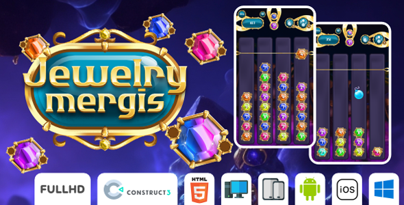 Jewelry Mergis - HTML5 Game (Construct3)
