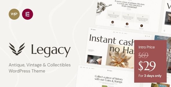 Legacy - Antique, Vintage & Collectibles WordPress Theme