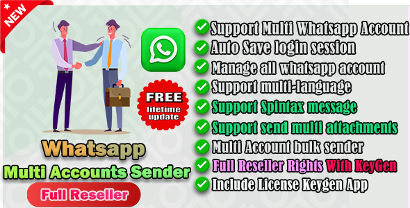 Multi Whatsapp Accounts Bulk Sender-Full Reseller image