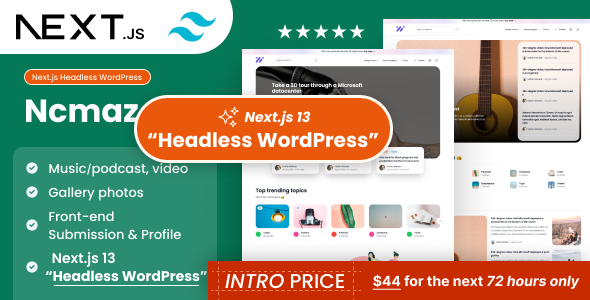 Ncmaz - NextJs Headless WordPress Blog, Magazine