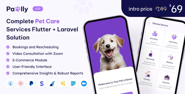 Pawlly - All-in-one Pet Care Solution in Flutter + Laravel