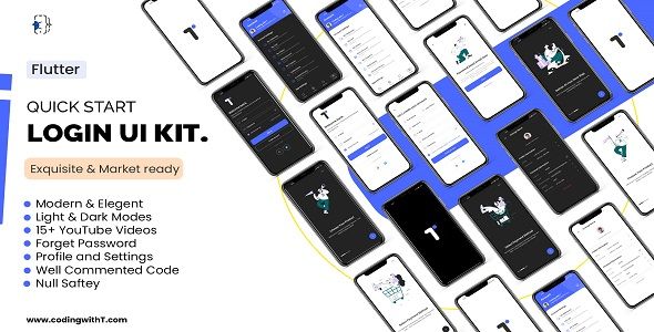 Sleek & Modern Flutter Login UI Kit - Save Hours Of Effort - Code.market