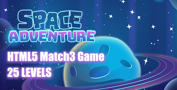 Space Adventures HTML5 Game [ 25 levels ]