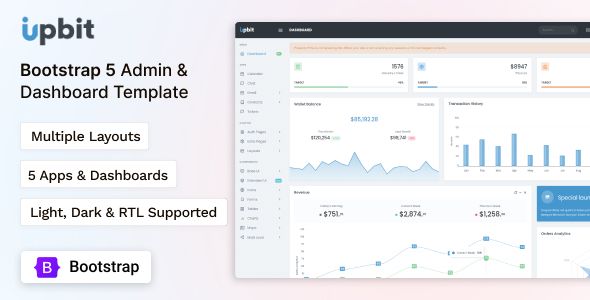 Upbit – Bootstrap Admin & Dashboard UI Kit