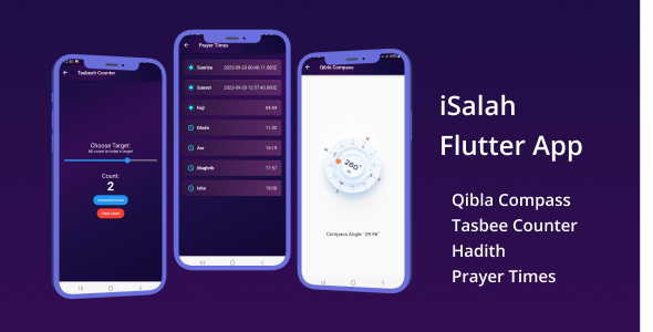 iSalah Islamic Flutter App | Donation System | Prayer Times