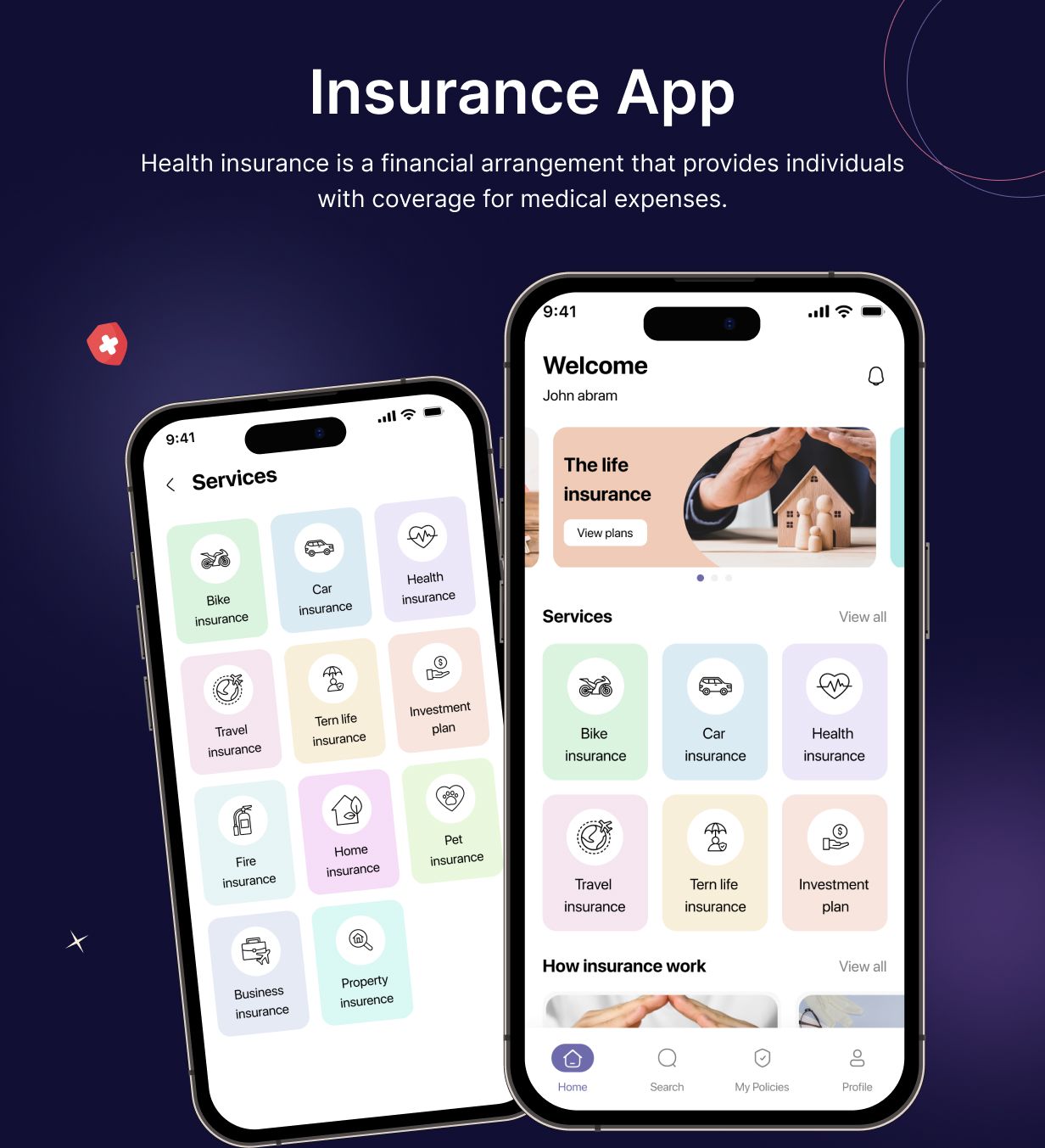 iCoverNow UI Template: Online Insurance app in Flutter(Android, iOS) | TrustyInsurance App - 6