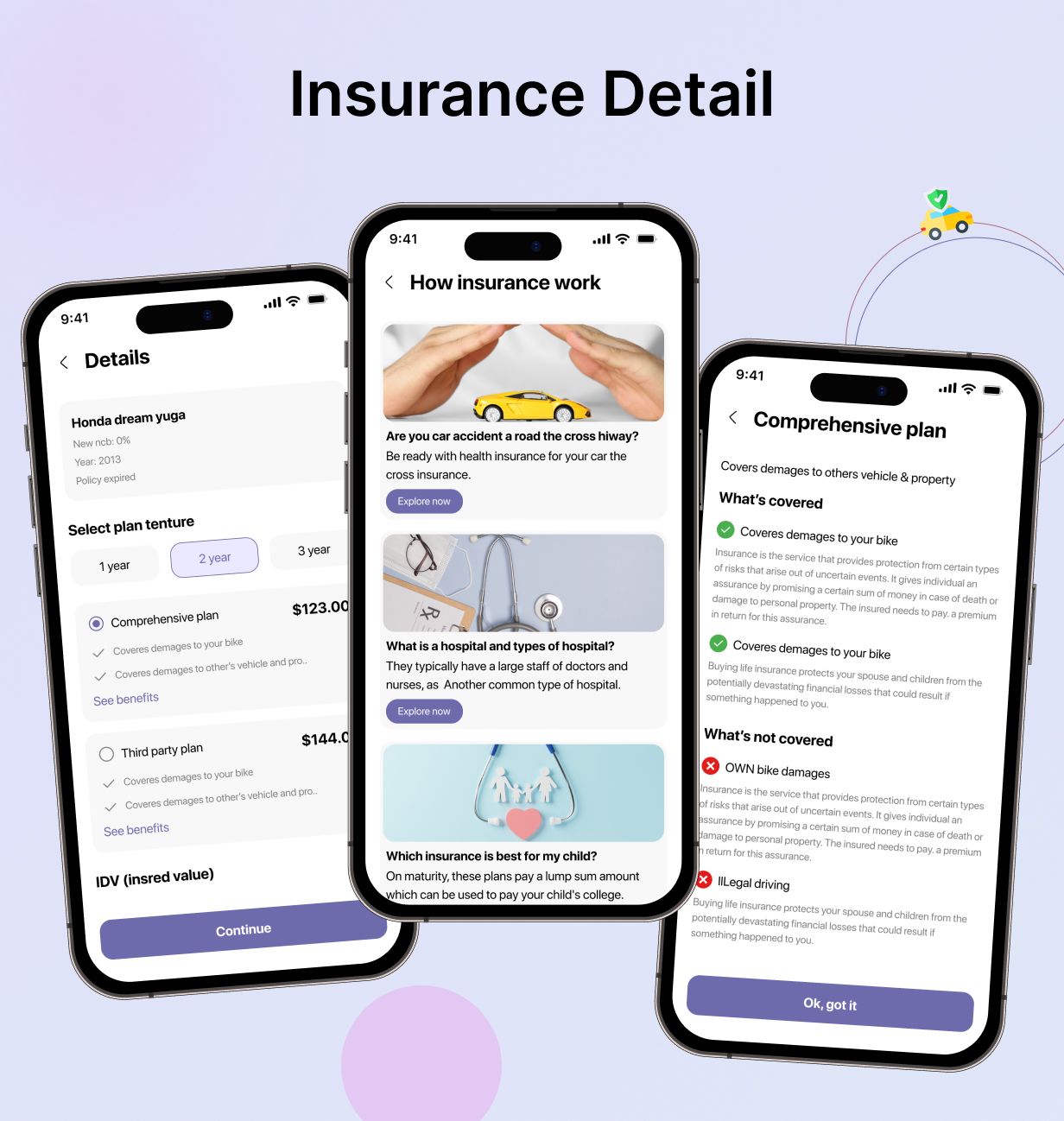 iCoverNow UI Template: Online Insurance app in Flutter(Android, iOS) | TrustyInsurance App - 10