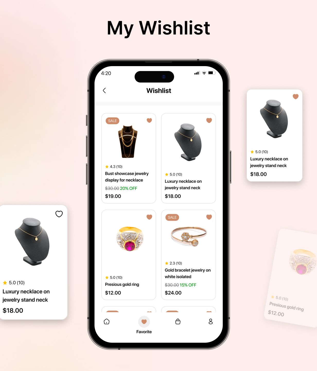 JewelLuxe E-commerce UI Template: Jewellery Shopping App in Flutter(Android, iOS) | OrnamentHub App - 10