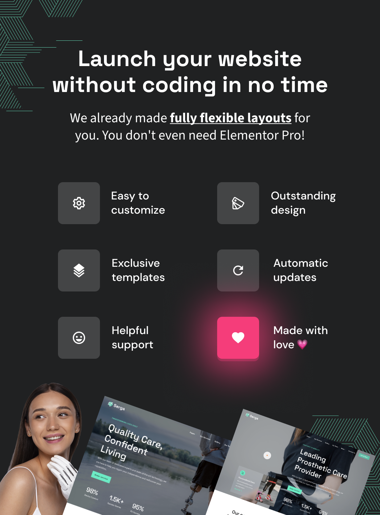 Serga - Prosthetics Medical Center WordPress Theme