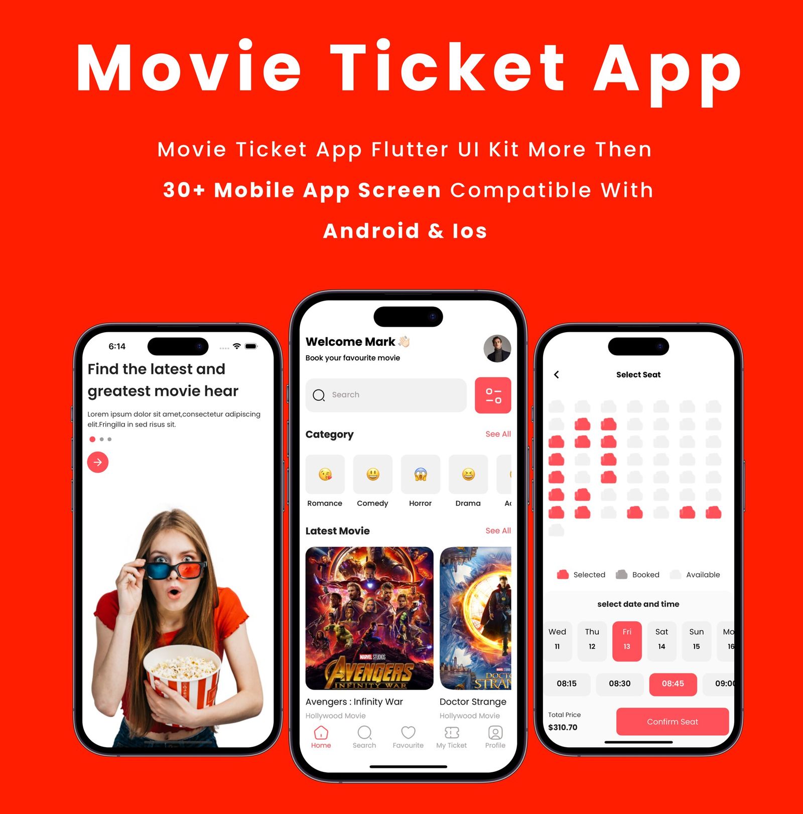 Movie Ticket App - Flutter Mobile App Template