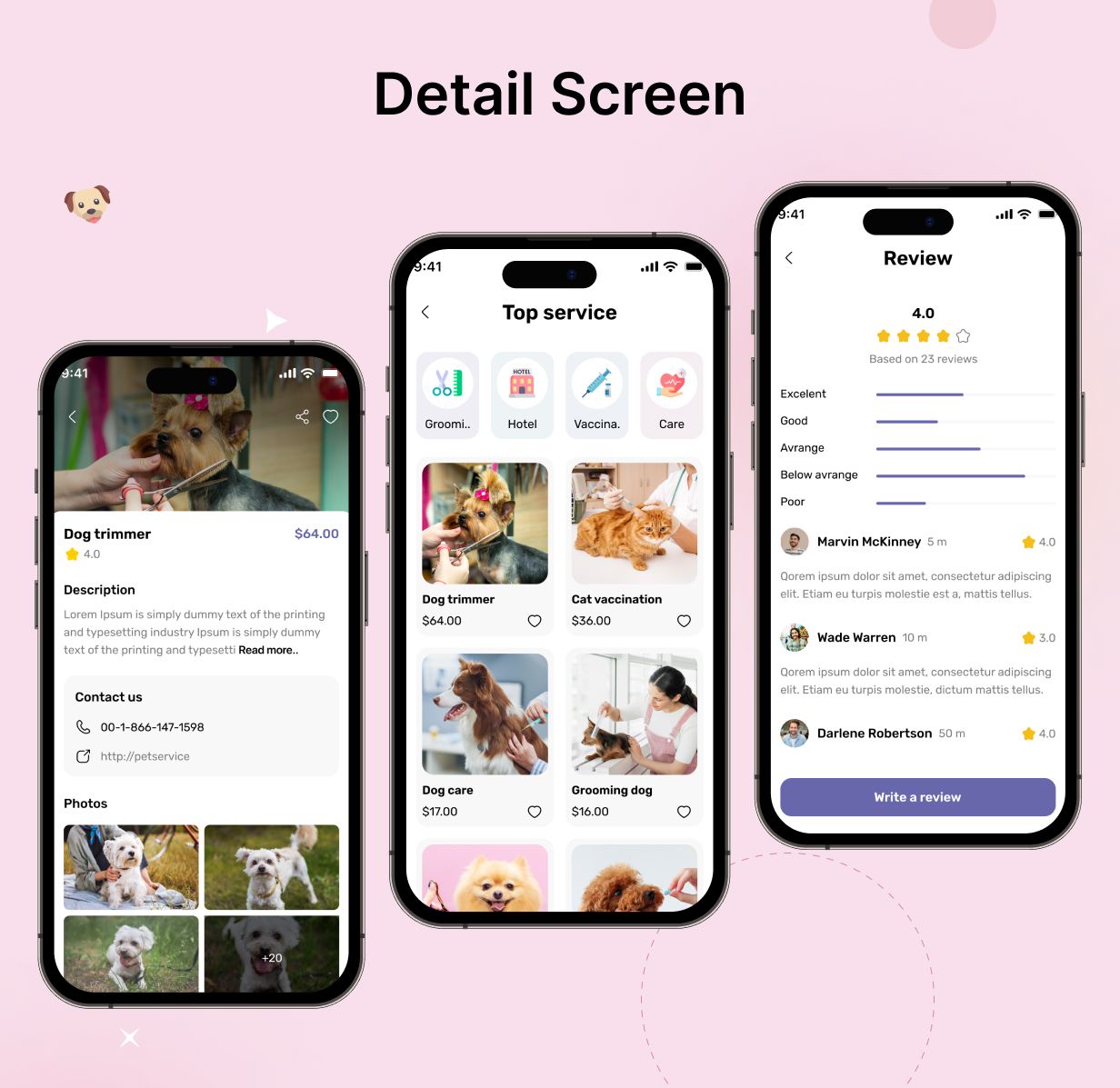 PetCare: Pet Food Stores & Services app in Flutter 3.x (Android, iOS) UI template | PetGuardian App - 10