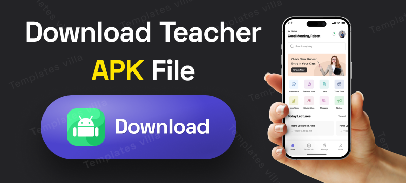 SchoolMate Template: School Management App in Flutter(Android, iOS) | 2 in 1 Student & Teacher App - 1