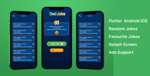 Dad Jokes App with Flutter, Admob  Ads | Rapid API image