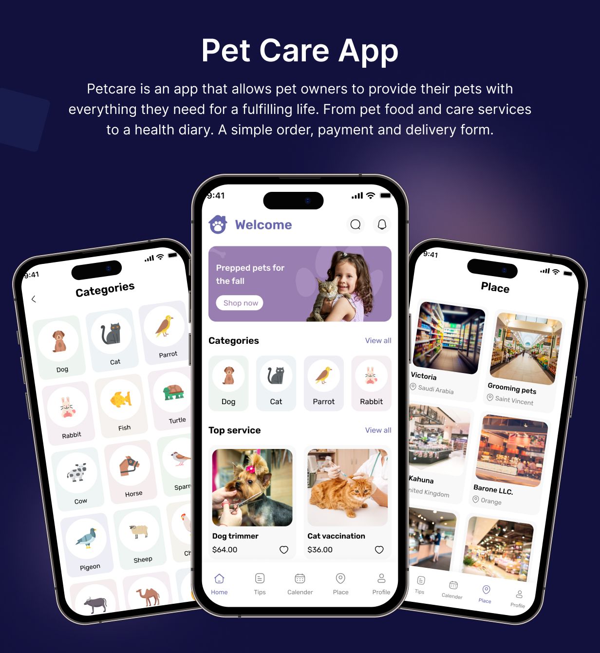 PetCare: Pet Food Stores & Services app in Flutter 3.x (Android, iOS) UI template | PetGuardian App - 5