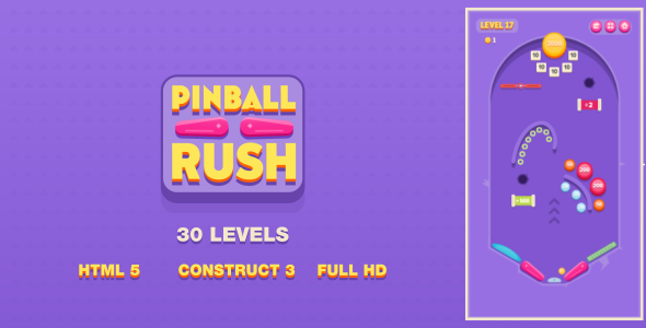 Pinball Rush - HTML5 Game (Construct3) - code.market