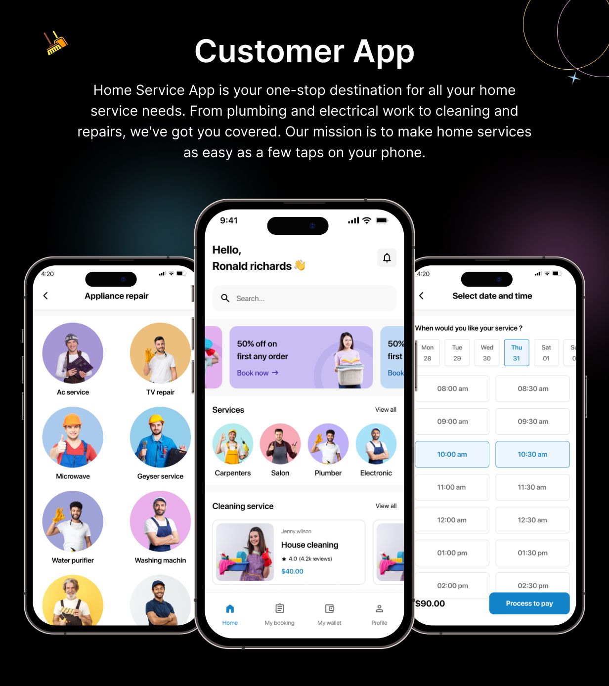 SmileHandyy Template: ProHome Services App in Flutter(Android, iOS) | 2 in 1 Customer & Provider App - 3