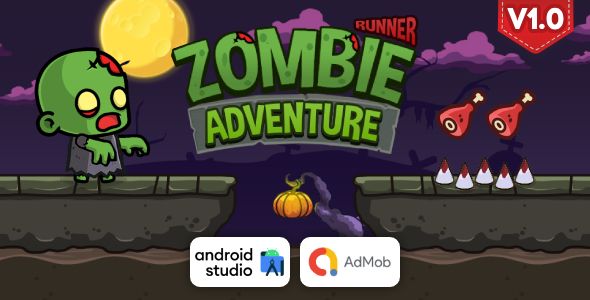 Zombie Runner Adventure - Runner Game Android Studio Project with AdMob Ads + Ready to Publish