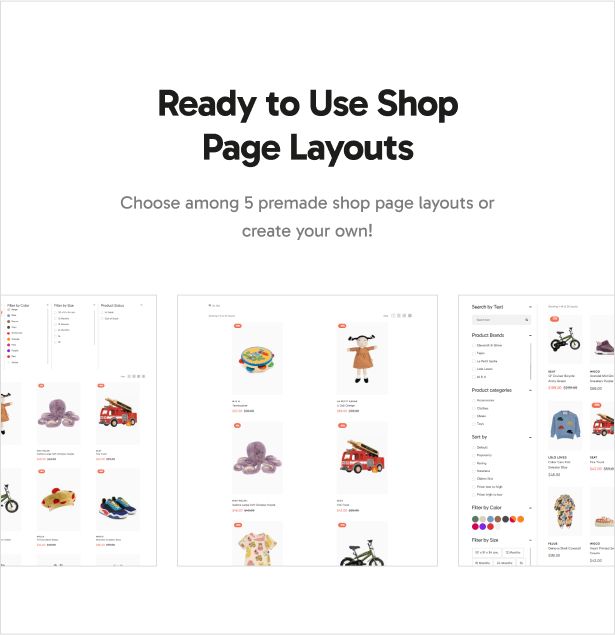 Shop pages