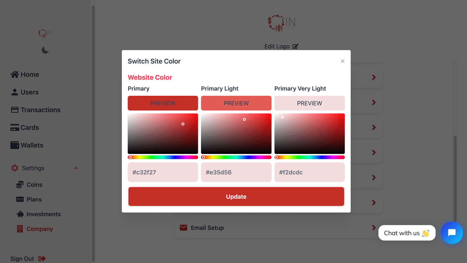 website color switcher