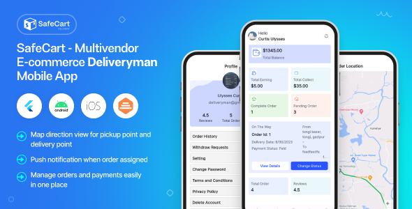 Delivery Man App - Safecart eCommerce Platform