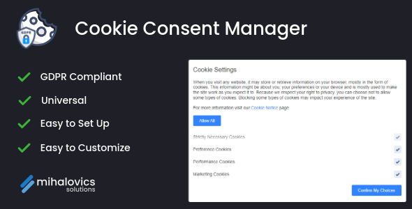 GDPR Compliant Cookie Consent Manager