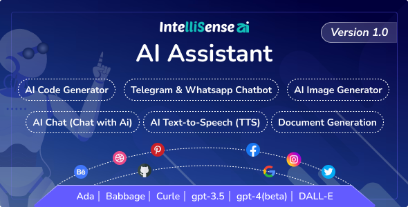 IntelliSense AI with SaaS -  AI Writing Assistant,Chatbot WhatsApp and Telegram