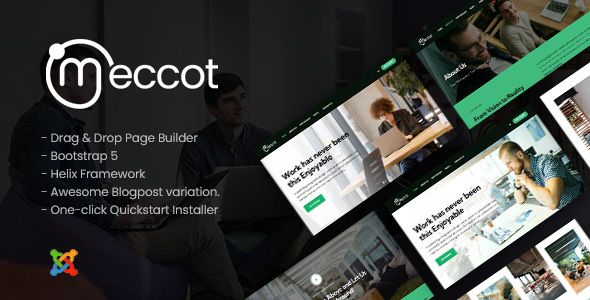 Meccot - Dynamic Coworking Space Joomla 4 Templates