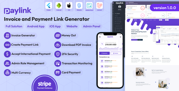 PayLink - Invoice and Payment Link Generator Full Solution