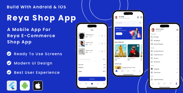 ReyaeCom App - Online eCommerce Shop App Flutter | Android | iOS Mobile App Template