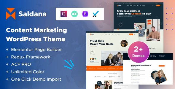 Saldana - Content Marketing Services WordPress Theme