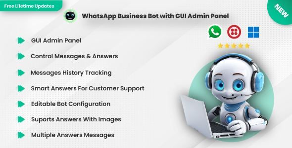 WhatsApp Auto Reply Business Bot with GUI Admin Panel - Automate Your Customer Support
