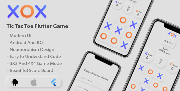 XOX – Tic Tac Toe Flutter Game - code.market