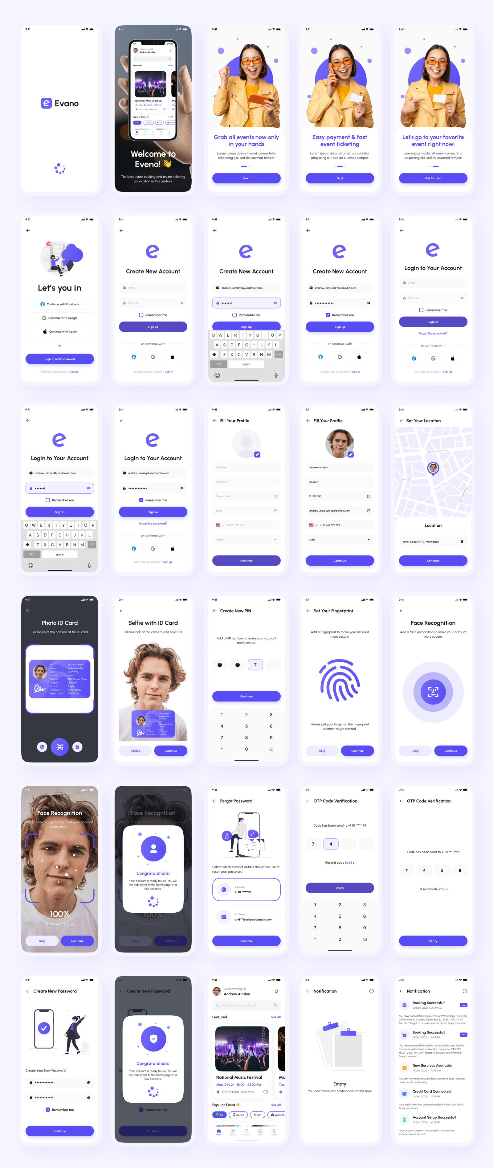 Evano-Event Booking React Native CLI Ui Kit