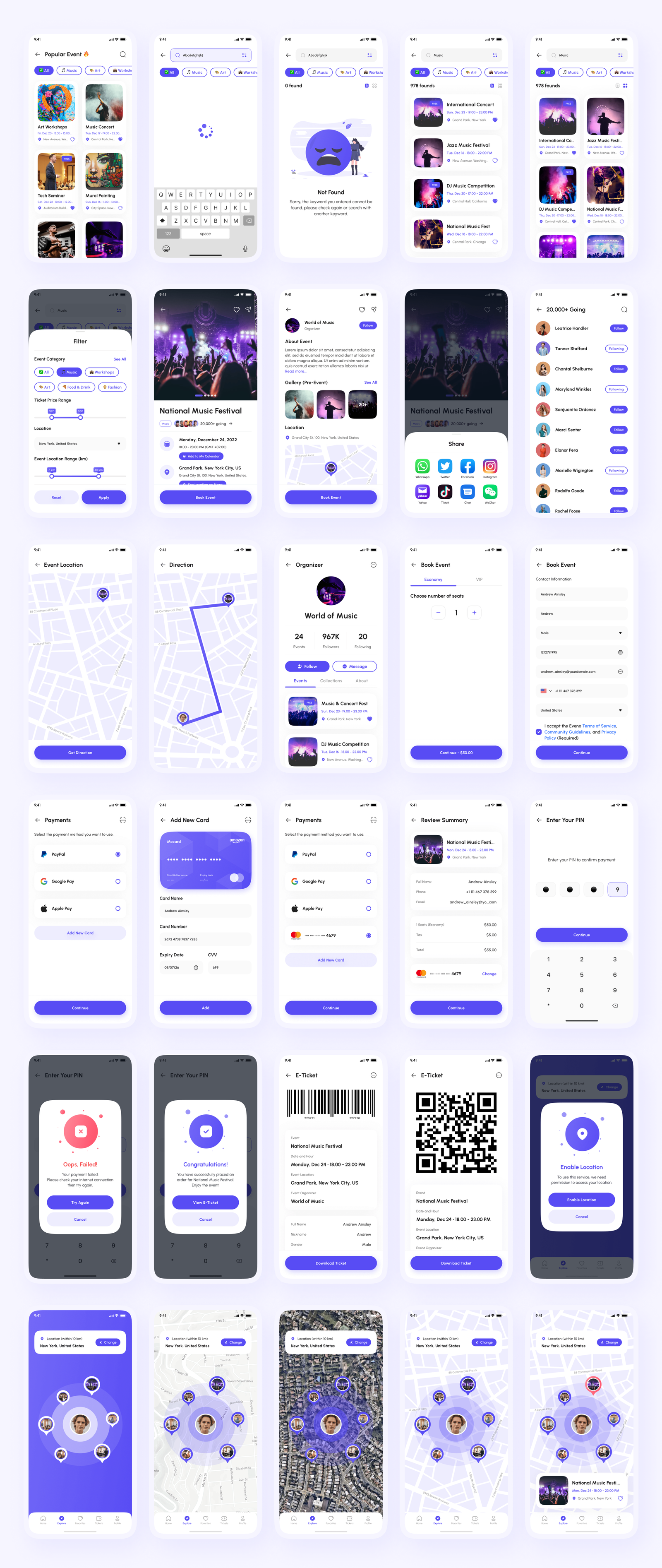 Evano-Event Booking React Native CLI Ui Kit