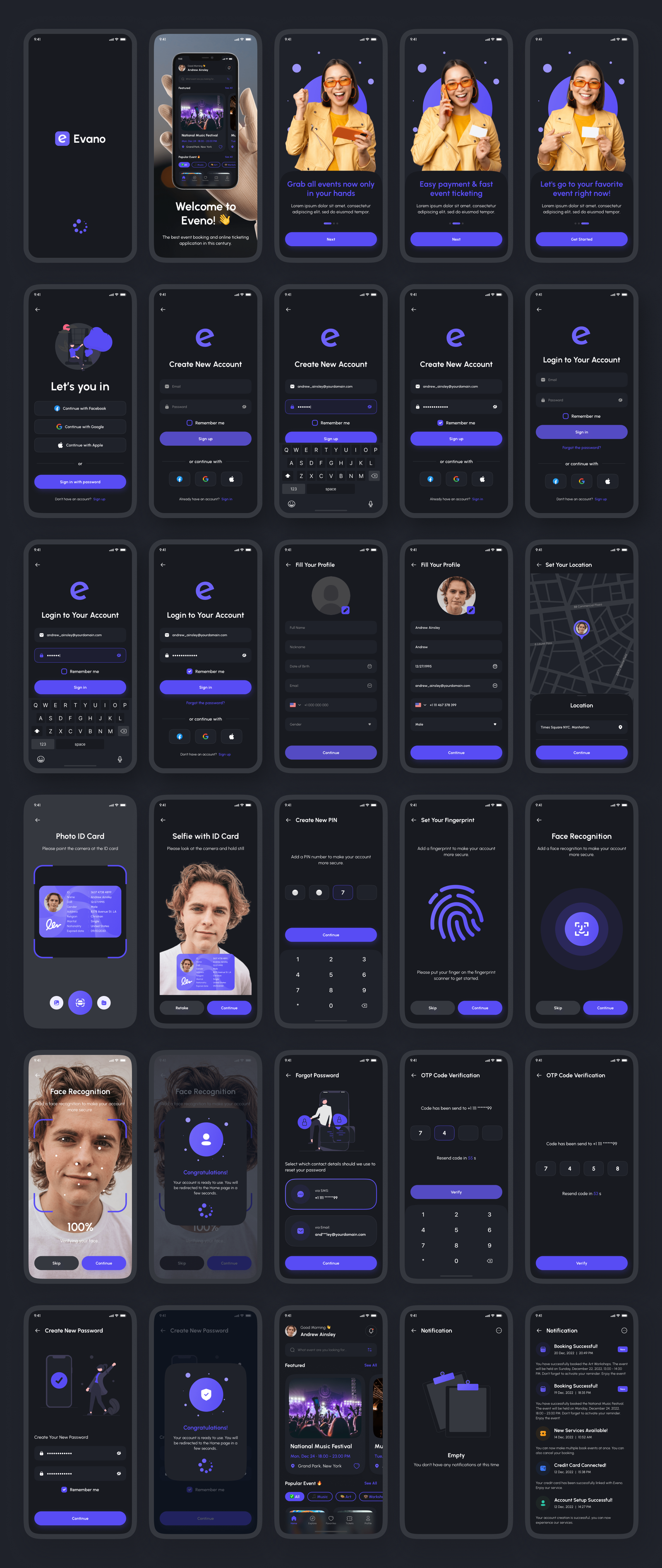 Evano-Event Booking React Native CLI Ui Kit