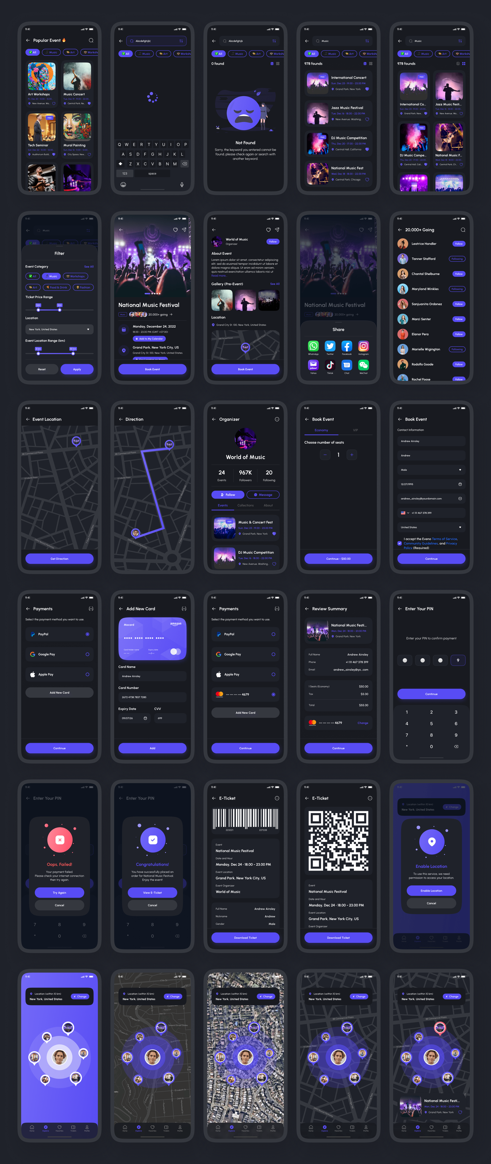 Evano-Event Booking React Native CLI Ui Kit