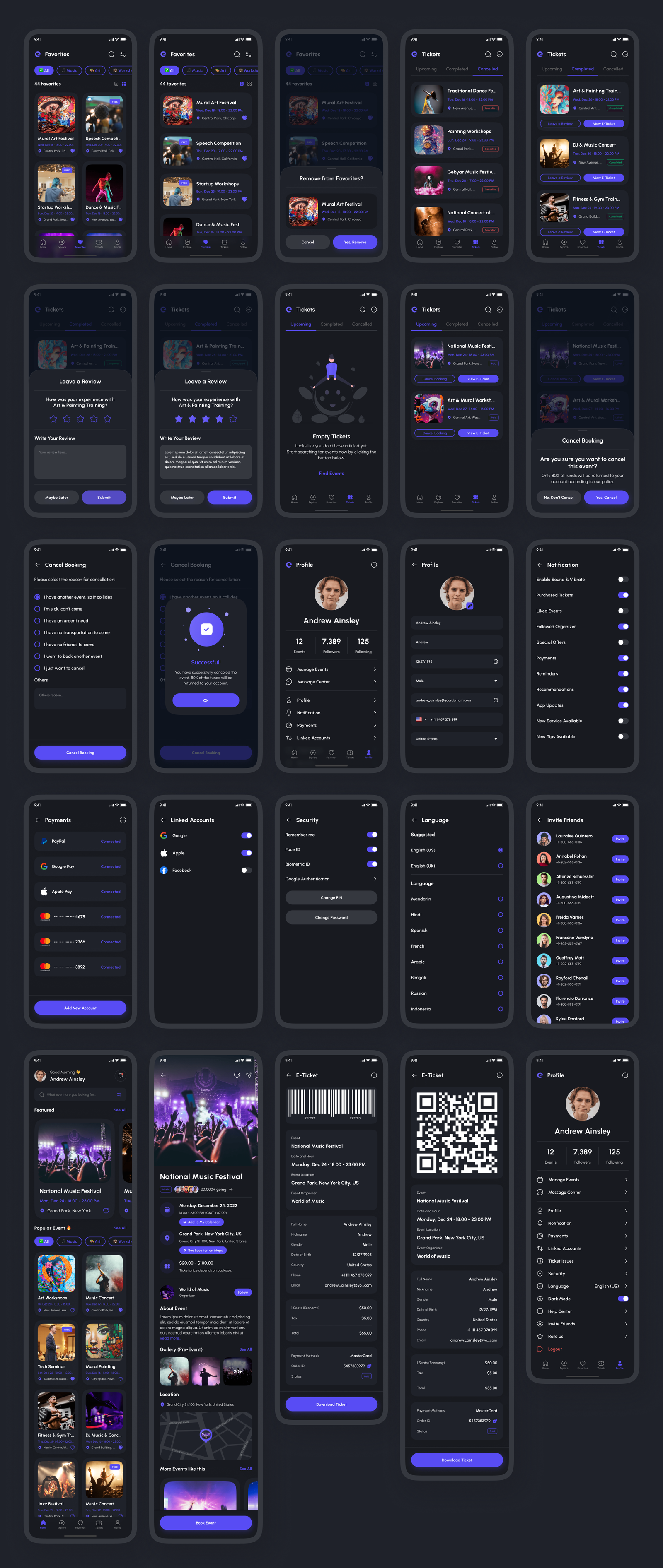 Evano-Event Booking React Native CLI Ui Kit