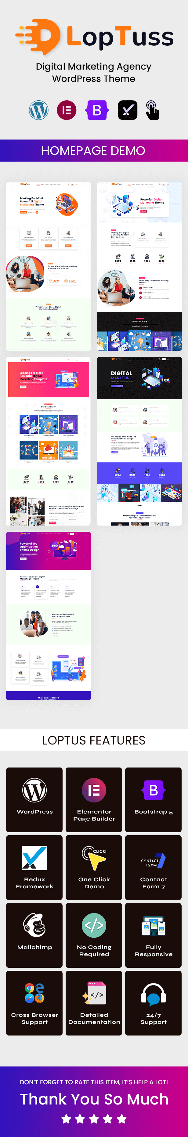 Loptus - Digital Marketing Agency WordPress Theme - 3