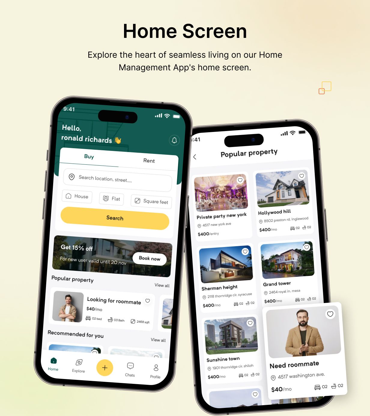 LeaseHome template: Online Property Booking App in Flutter (Android, iOS) | EasyRental App - 7