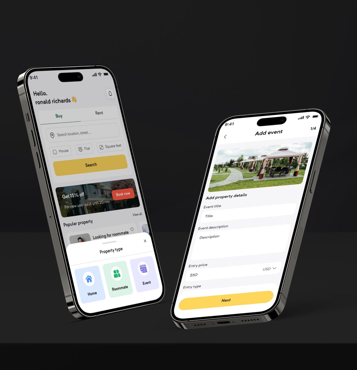 LeaseHome template: Online Property Booking App in Flutter (Android, iOS) | EasyRental App - 16