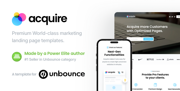 Acquire | Marketing Business Unbounce Template