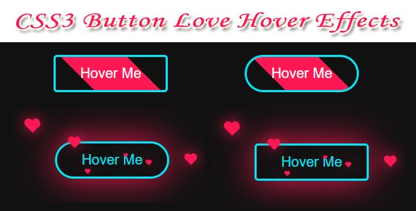 CSS3 Button Love Hover Effects