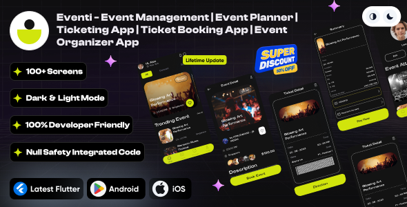 Eventi - Event Management | Event Planner | Ticketing App | Ticket Booking App | Event Organizer App